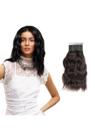 Human hair Machine Double Wef Natural <em>Wave</em> Indian hair