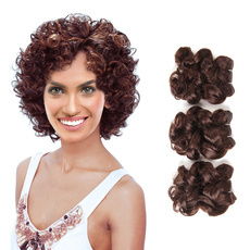 Rebecca Indian Hair Big <em>Curly</em> Wave Hair Weave 3pcs/pack 8 Inch Extension