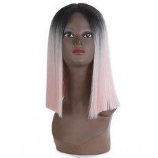 Synthetic Lace Front Long Straight Wig Ombre color Heat Resistant Fiber Hair Wigs For Women RC0902