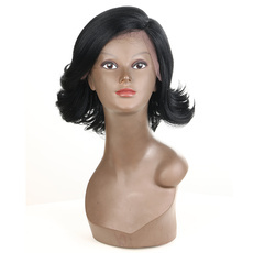 Synthetic Lace Front Short Wavy Wig Ombre color Heat Resistant Fiber Hair Wigs For Women RC0900