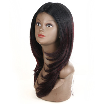 Synthetic Lace Part Wavy Wig Ombre color Heat Resistant Fiber Hair Wigs For Women RC0898