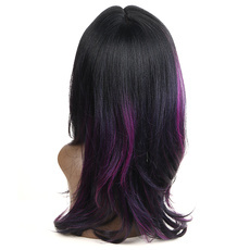 Synthetic Lace Part Wavy Wig Ombre color Heat Resistant Fiber Hair Wigs For Women RC0898