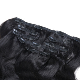 Body Wave Chinese Remy Hair Full Head Natural 7 pieces Black Hair Clip In Human Hair Extensions RC0915