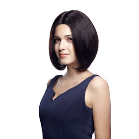 Remy Human Hair Lace part front wig Medium Straight style For Women RC0912
