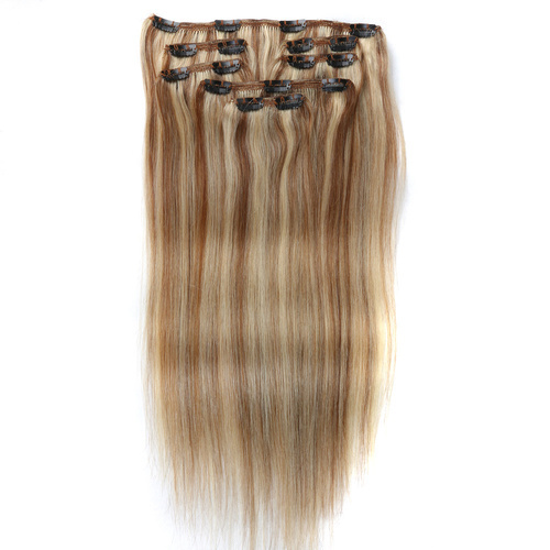 Straight Chinese Remy Piano Color Hair Full Head Natural 7 pieces Clip In Human Hair Extensions RC0955