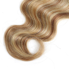 Body Wave Chinese Remy Hair Light Blonde 613# Full Head Natural 7 pieces  Clip In Human Hair Extensions RC956