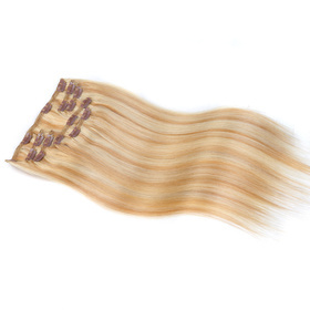 Straight Chinese Remy Piano Color Hair Full Head Natural 7 pieces Clip In Human Hair Extensions RC953