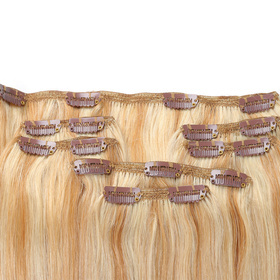 Straight Chinese Remy Piano Color Hair Full Head Natural 7 pieces Clip In Human Hair Extensions RC953