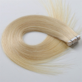 Light color Tape In <em>Hair</em> Extensions <em>Straight</em> Remy <em>Hair</em> in Skin Weft Human <em>Hair</em> Extensions 20