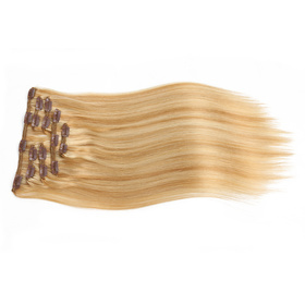 Straight Chinese High Quality Remy P-Mix Colors Hair Full Head Natural 7 pieces Clip In Human Hair Extensions