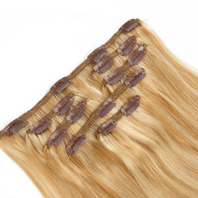 Straight Chinese High Quality Remy P-Mix Colors Hair Full Head Natural 7 pieces Clip In Human Hair Extensions