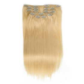 Straight Chinese High Quality Virgin Remy Light Colors Hair Full Head Natural 7 pieces Clip In Human Hair Extensions RC0959