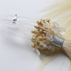 Light Color Micro Loop Ring Hair Extensions Brazilian Straight  1g/strands