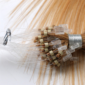M.Light Color Micro Loop Ring Hair Extensions Brazilian Straight  1g/strands