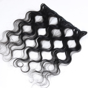 one piece body wave Secret Invisible Hairpiece Clip in Hair Extensions 6 Clip 20g 18inch