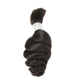 Loose <em>Wave</em> Bundles Human Braiding Hair Bulk Brazilian Hair Remy Hair Extensions Natural Color 100g