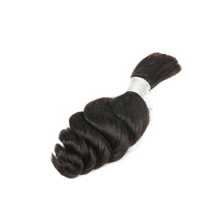 Loose Wave Bundles Human Braiding Hair Bulk Brazilian Hair Remy Hair Extensions Natural Color 100g
