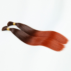 Ombre Brazilian Non Remy Bulk Hair T6/130 Keratin Bond Human Hair Extensions Straight Natural Afro Extensions