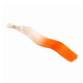 Ombre Brazilian Non Remy Bulk Hair T1001/ORANGE Keratin Bond Human Hair Extensions Straight Natural Afro Extensions 1PC