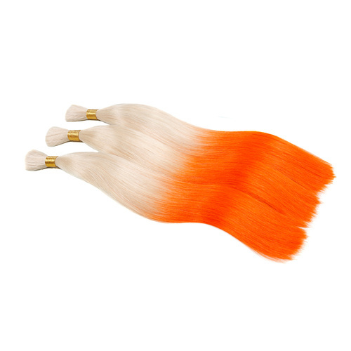 Ombre Brazilian Non Remy Bulk Hair T1001/ORANGE Keratin Bond Human Hair Extensions Straight Natural Afro Extensions 1PC