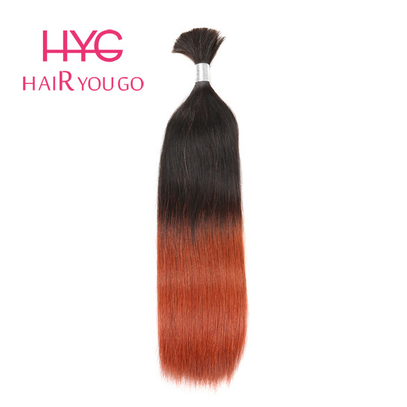 Ombre Brazilian Non Remy Bulk Hair T1B/130 Keratin Bond Human Hair Extensions Straight Natural Afro Extensions 1PC