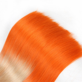 Ombre Brazilian Non Remy Bulk Hair T20/ORANGE Keratin Bond Human Hair Extensions Straight Natural Afro Extensions 1PC