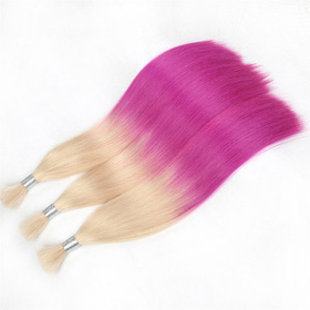 Ombre Brazilian Non Remy Bulk Hair T20/VIOLET Keratin Bond Human Hair Extensions Straight Natural Afro Extensions 1PC