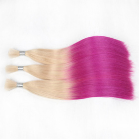 Ombre Brazilian Non Remy Bulk Hair T20/VIOLET Keratin Bond Human Hair Extensions Straight Natural Afro Extensions 1PC
