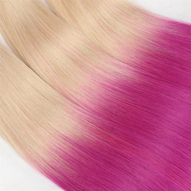 Ombre Brazilian Non Remy Bulk Hair T20/VIOLET Keratin Bond Human Hair Extensions Straight Natural Afro Extensions 1PC