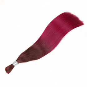 Ombre Brazilian Non Remy Bulk Hair T32/RD900 Keratin Bond Human Hair Extensions Straight Natural Afro Extensions 1PC