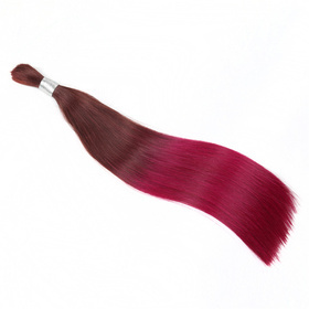 Ombre Brazilian Non Remy Bulk Hair T32/RD900 Keratin Bond Human Hair Extensions Straight Natural Afro Extensions 1PC