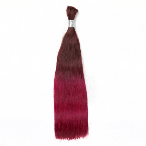 Ombre Brazilian Non Remy Bulk Hair T32/RD900 Keratin Bond Human Hair Extensions Straight Natural Afro Extensions 1PC
